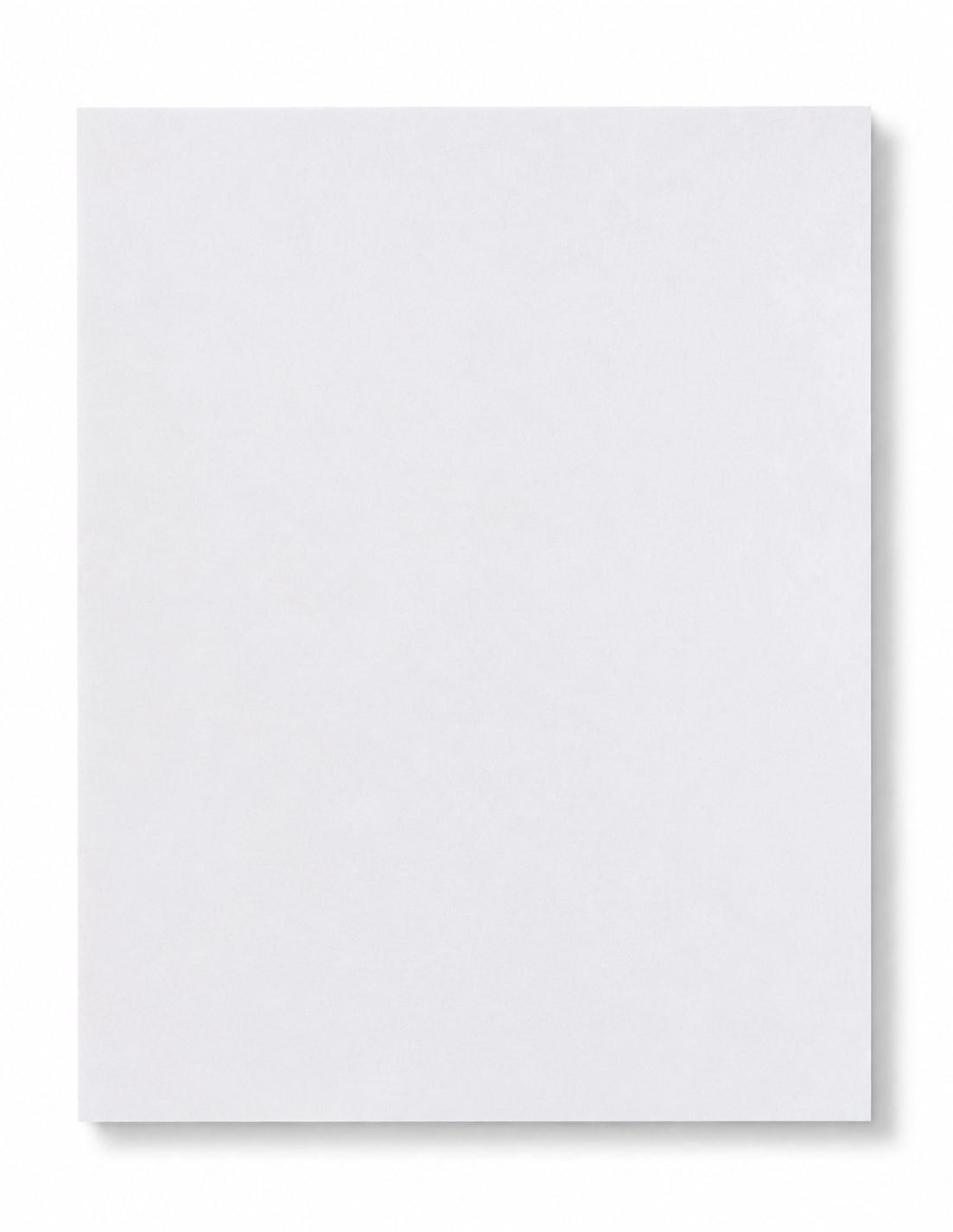 Single white chipboard sheet