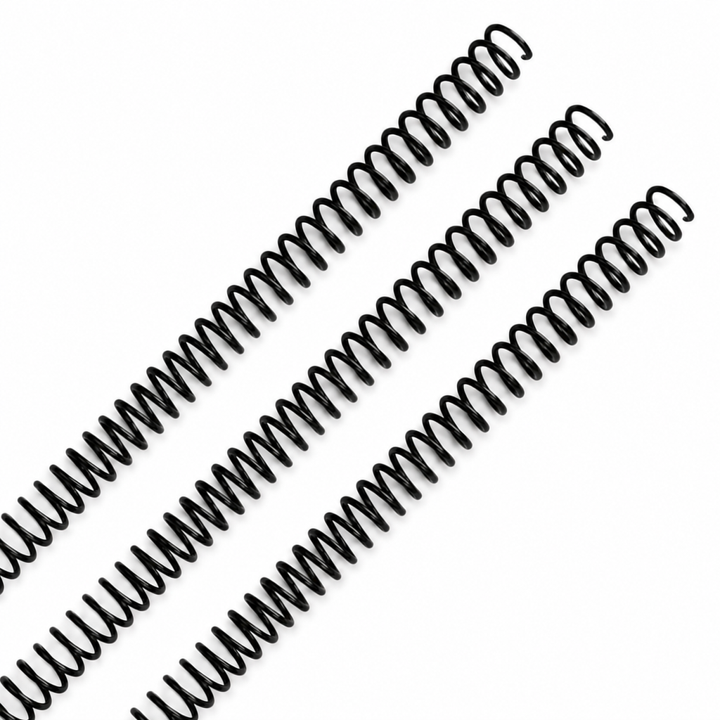 4:1 Plastic Binding Coils — Choose Your Color & Size (3-Pack)