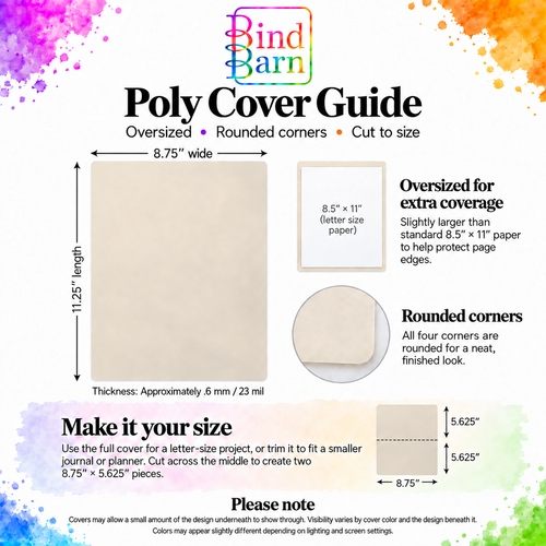 Cream Poly Binding Cover